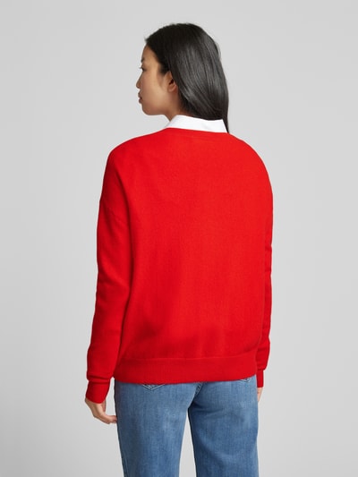 Christian Berg Woman Kaschmirpullover mit V-Ausschnitt Rot 5