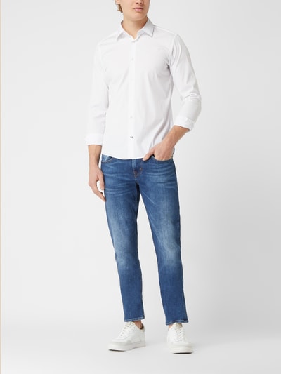 Joop! Slim Fit Business-Hemd mit Umlegekragen Weiss 1