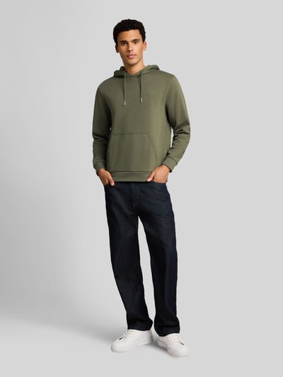 Tom Tailor Denim Regular Fit Hoodie aus Baumwoll-Mix Oliv 1