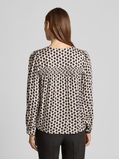Emily Van den Bergh Bluzka o krój regular fit z wiskozy ze wzorem na całej powierzchni Czarny 5