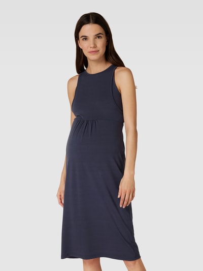 Mamalicious Knielanges Umstands-Kleid mit Still-Funktion Modell 'IDA' Marine 4