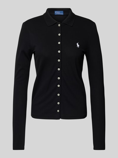 Polo Ralph Lauren Koszulka polo o kroju slim fit z wyhaftowanym logo Czarny 2