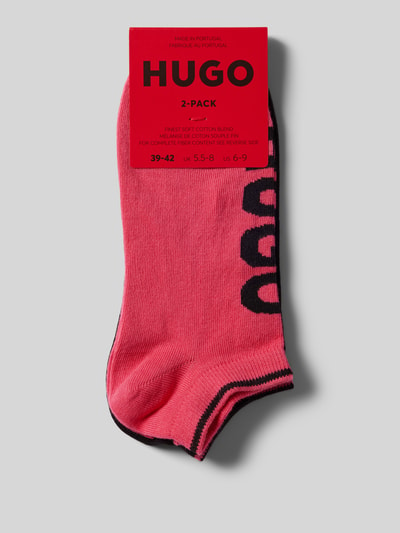 HUGO Sneakersocken mit Label-Print im 2er-Pack Pink 3