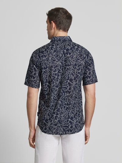 Tom Tailor Regular fit vrijetijdsoverhemd van een mix van linnen en katoen Donkerblauw - 5