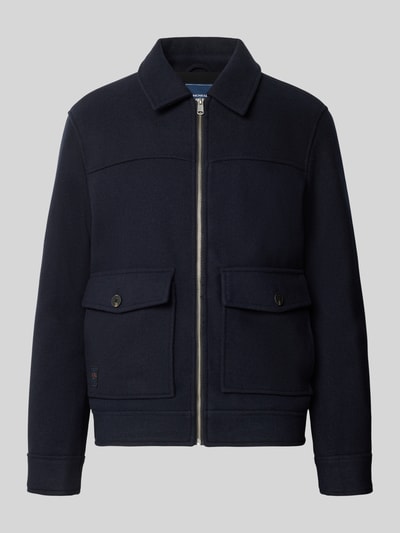 Produktfoto, Regular Fit Jacke mit Klappentaschen von MCNEAL in Dunkelblau, Webstoff mit Umlegekragen und Zipper, Herrenmode