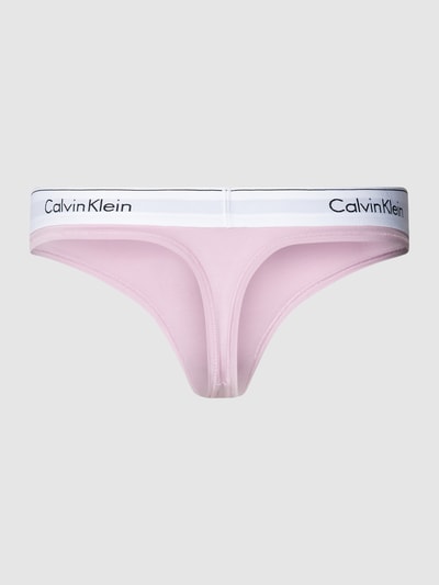 Calvin Klein Underwear Stringi z elastycznym pasem z logo Jasnofioletowy 3