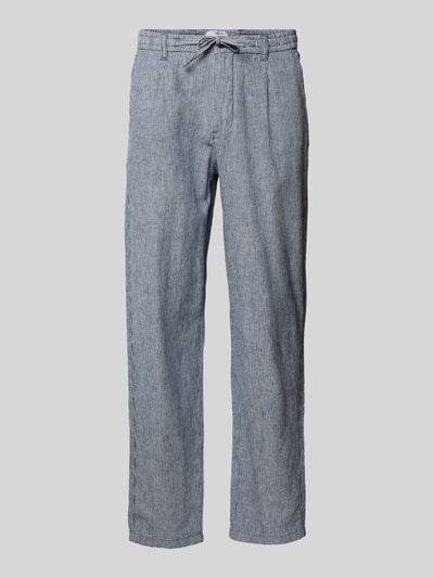 Lindbergh Stoffhose mit Leinen-Anteil und seitlichen Eingrifftaschen Blau 2