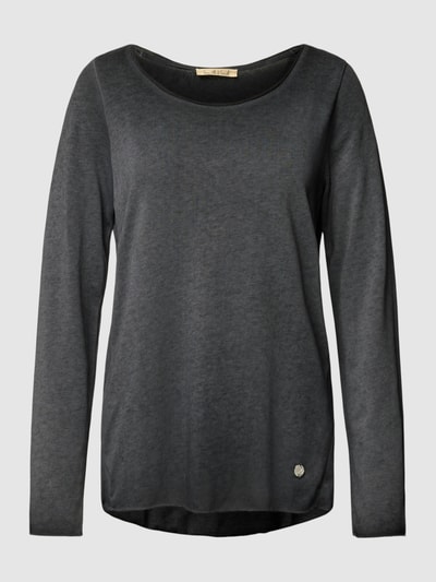 Smith and Soul Longsleeve mit Label-Applikation Dunkelgrau 2