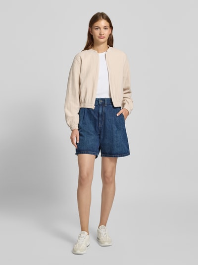 Pieces Regular Fit Blouson aus reiner Baumwolle Modell 'TASTINA' Sand 1