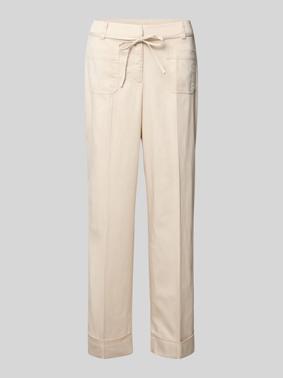 OPUS Straight Leg Stoffhose mit Bügelfalten Modell 'Meeri' Sand 2