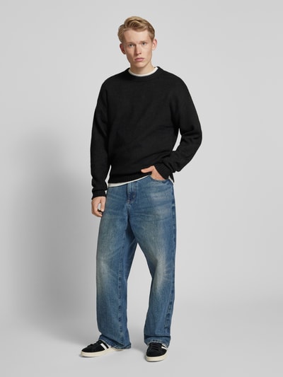 Jack & Jones Sweter z dzianiny z okrągłym dekoltem model ‘OLLIE’ Granatowy 1