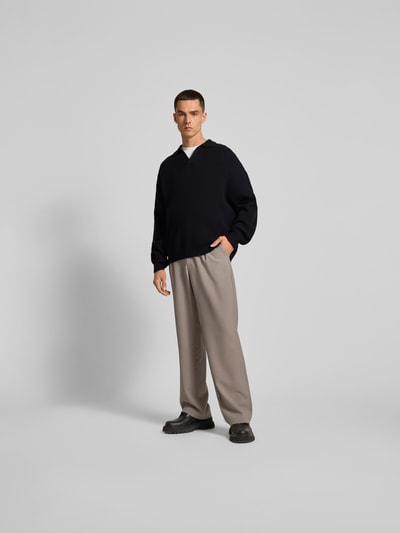 Filippa K Oversized Pullover in Strick-Optik Marine 1