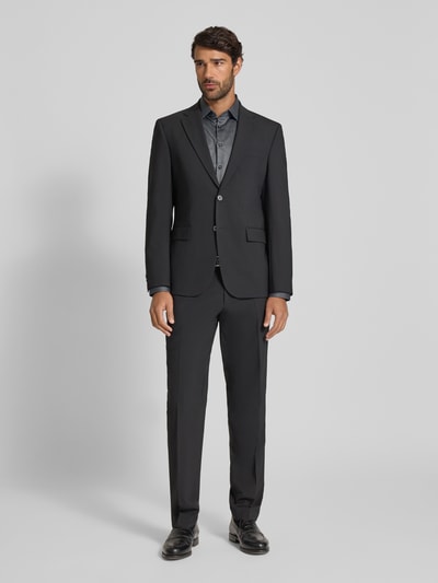 Jake*s Slim Fit Business-Hemd mit Strukturmuster Anthrazit 1