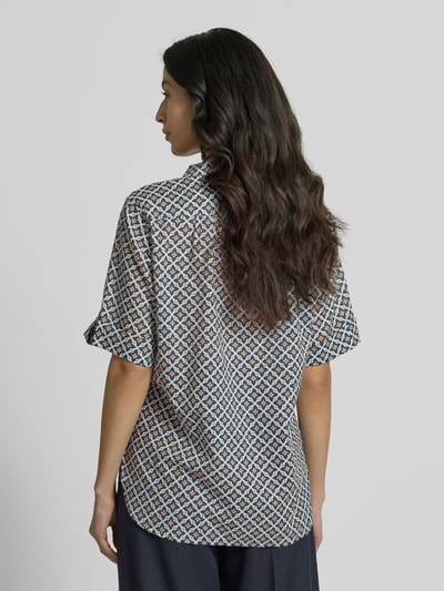 Marc O'Polo Regular Fit Kurzarmbluse mit Allover-Muster Mint 5