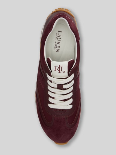 Lauren Ralph Lauren Sneaker aus echtem Rindsleder Modell 'DANI' Bordeaux 3