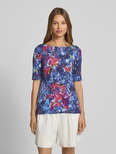 Lauren Ralph Lauren T-shirt met 1/2-mouwen, model 'JUDY' Bleu gemêleerd - 4