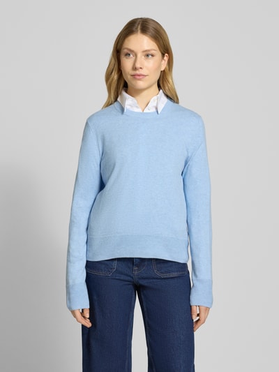 Tom Tailor Regular fit gebreide pullover van een mix van katoen en kasjmier
 Lichtblauw - 4