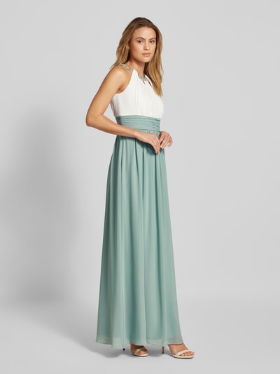 Jake*s Cocktail Cocktailkleid mit Neckholder Khaki Melange 1