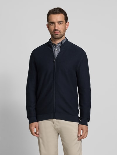 OLYMP Level Five Strickjacke mit Strukturmuster Marine 4