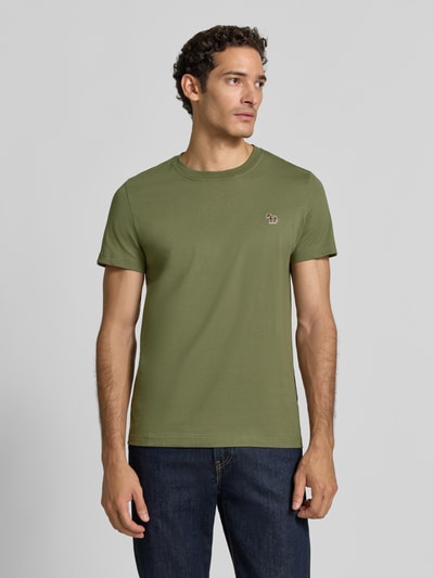 Paul Smith Regular Fit T-Shirt aus reiner Baumwolle Khaki 4