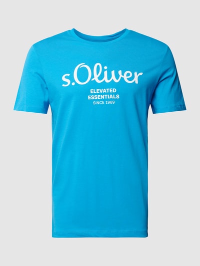 s.Oliver RED LABEL T-shirt met labelprint Turquoise - 2