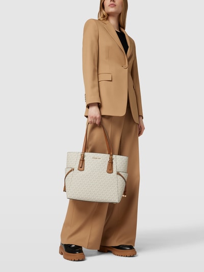 MICHAEL Michael Kors Shopper met labelapplicatie, model 'VOYAGER' Ecru - 1