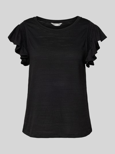 Apricot T-Shirt mit Strukturmuster Black 2