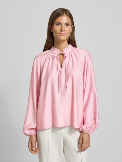 ICHI Regular Fit Bluse mit Schlüsselloch-Ausschnitt Modell 'KARLANI' Rose 4