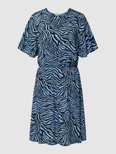 B.Young Knielanges Kleid mit Animal-Print Modell 'Joella' Bleu 2