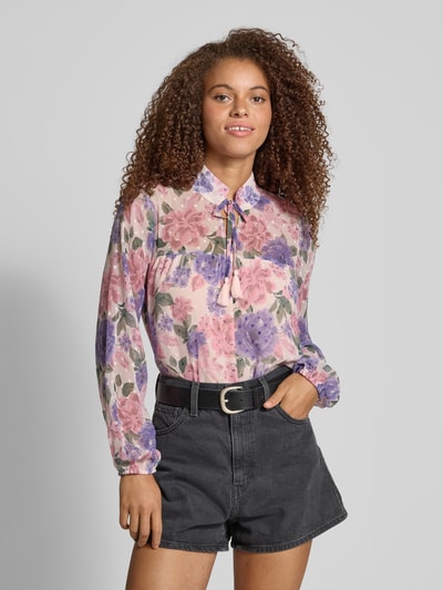 Only Regular fit blouse met all-over motief, model 'DINA' Roze - 4
