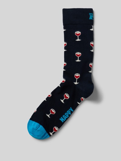 Happy Socks Sokken met ribboord Donkerblauw - 1