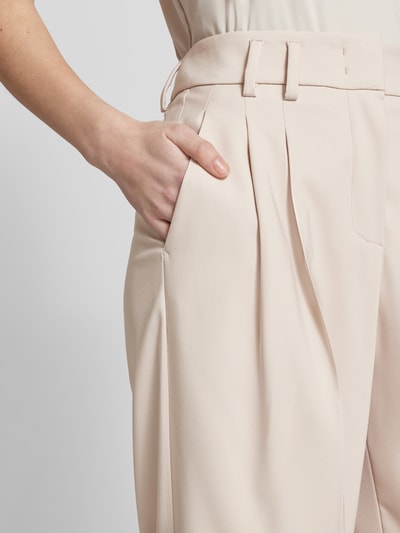 Raffaello Rossi Wide Leg Bundfaltenhose mit Bügelfalten Modell 'MAYLA' Sand 3