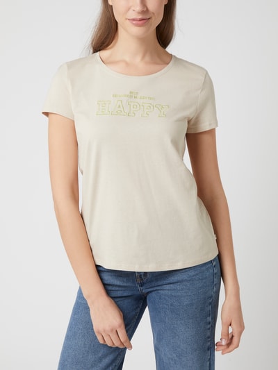 Tom Tailor Denim T-Shirt mit Stickerei  Beige 4