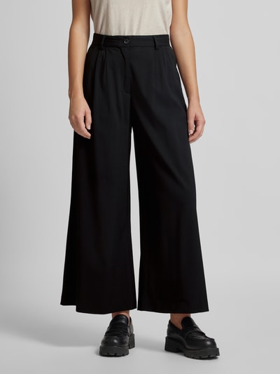 MORE Wide Leg Bundfaltenhose mit Gürtelschlaufen Black 4