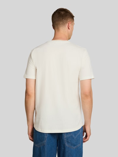 Tom Tailor Denim Regular Fit T-Shirt aus reiner Baumwolle Weiss 5