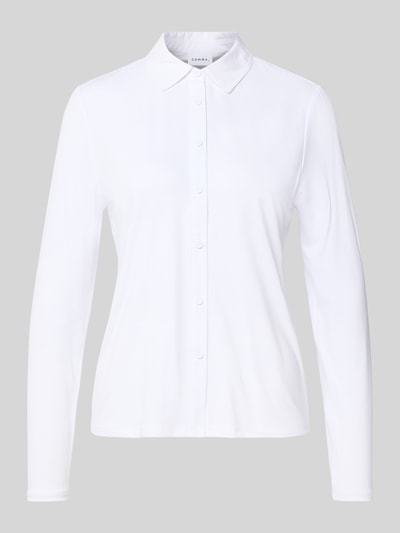 COMMA Slim fit overhemdblouse met doorknoopsluiting Wit - 2