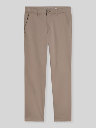 Tom Tailor Straight Fit Chino aus Baumwoll-Mix Taupe 2