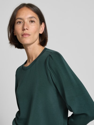 s.Oliver RED LABEL Regular fit sweatshirt van modalmix Donkergroen - 3