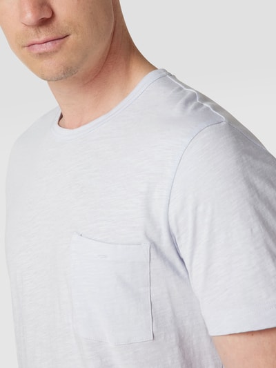 Marc O'Polo T-shirt met borstzak Lichtblauw - 3