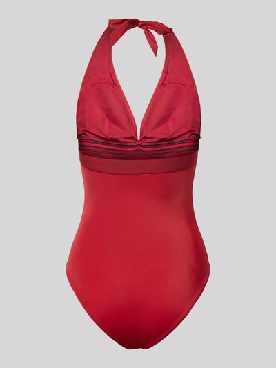 TOMMY HILFIGER Badpak met halter Donkerrood - 3