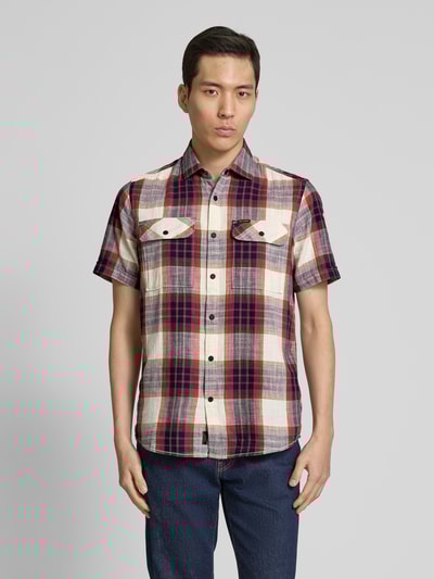 PME Legend Regular Fit Freizeithemd mit Brusttaschen Koralle 4