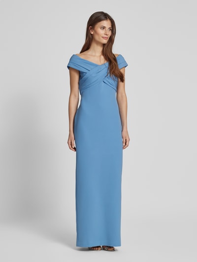Lauren Ralph Lauren Abendkleid mit gelegten Falten Modell 'IRENE' Hellblau 1