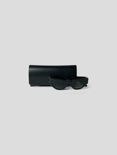 Saint Laurent Sonnenbrille mit Logo-Applikation Schwarz 5