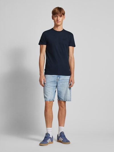 Superdry T-Shirt mit Label-Stitching Dunkelblau Melange 1