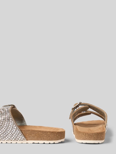 Tamaris Sandalette aus Leder mit Ziersteinbesatz Silber 2