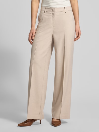 MORE & MORE Hose mit Bügelfalten und Paspeltaschen am Gesäß Beige 4
