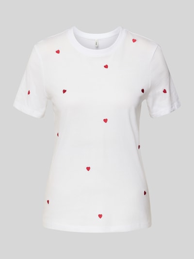 ONLY Regular Fit T-Shirt aus reiner Bio-Baumwolle Modell 'KETTY LIFE' Weiss 2