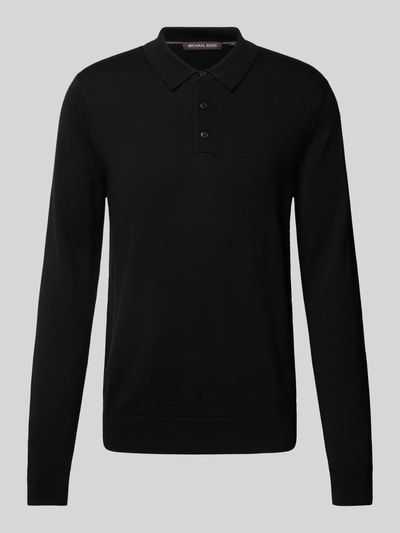 Michael Kors Regular fit poloshirt met labelstitching, model 'CORE' Zwart - 2