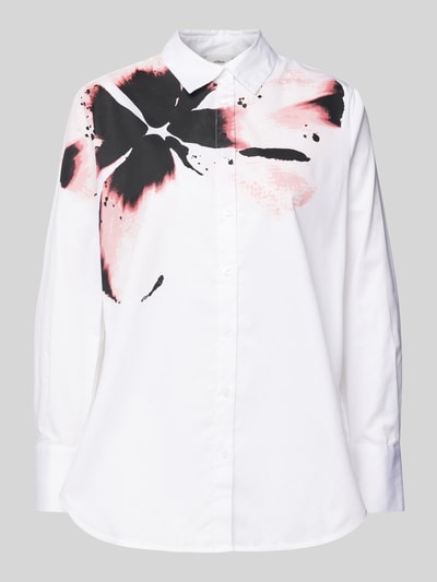 s.Oliver BLACK LABEL Loose fit blouse met print en overhemdkraag Offwhite - 2