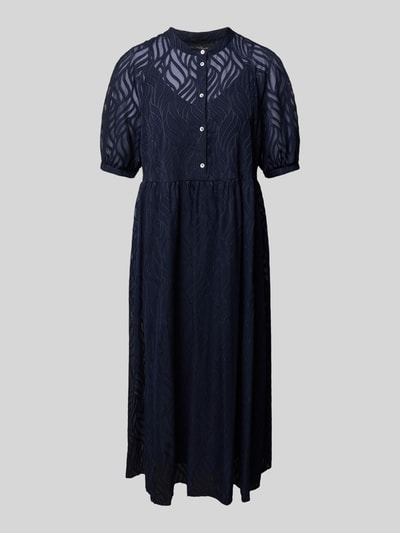 s.Oliver BLACK LABEL Regular fit midi-jurk met voering van viscose Marineblauw - 2